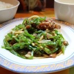 Bamiyan - 牛肉とピーマンのオイスター炒め 629円。