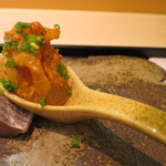 鮨　臥龍 - 真子鰈 肝和え(2014/07)