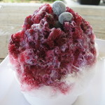 ブルーベリーカキ氷練乳つき・消費税で500円に2014年夏