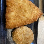 ○屋 - アジフライと牛タンメンチ