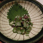 やきとり 戎 - オクラの梅タタキ ２５０円