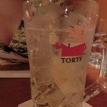 やきとり 戎 - 2014' 7/20 トリスハイボール１９０円、ボリュームあるし、トリスおじさんもいいね！