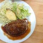 神田食堂 - ハンバーグ定食 ¥900