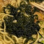 中華そば タンポポ - 有明海の地のり絡めると最高!