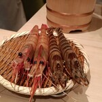 鮨 銀座 おのでら - ボタン海老と車海老