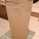 鮨 銀座 おのでら - 完熟もも酒ソーダ割り