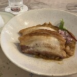 ペルー料理 DESTINO51 - 乾燥ジャガイモのアヒ・パンカ風煮込み・ローストポーク