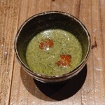 あじのマイケル - 板蕎麦のつけ汁（ジェノベーゼ）（400円）新しい発見でした♡ 