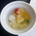 一舞庵 - フルーツポンチ。お母さんと初めて呼んだら母が泣き出して気恥しくなりブッフェをうろちょろしました(笑)(´•ᴗ•;ก)