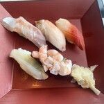 一舞庵 - 昆布〆鯛、サーモン、ほっき貝、つぶ貝、エビアボカド