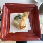 一舞庵 - 母の大海老と春野菜の天ぷら盛り