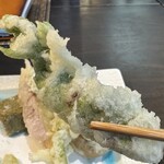 手打ち蕎麦 銀杏 - 春の山菜天