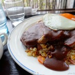 喫茶チクエイ - 2024年3月　ハンバーグON焼き飯