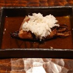 鮨 三心 - 子持ちヤリイカ、鬼おろし乗せ