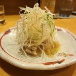 鮨 八や - がんどのあぶり（ブリのちいさいの）　たっぷりのお野菜と