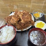 ますや食堂 - 唐揚げ定食(┛✧Д✧))┛