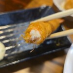 キッチン ブルー グローブ - 回りの衣はカダイフかな？