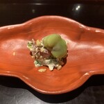 室町 和久傳 - ⑨白和え　ウド、赤蒟蒻