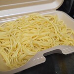 キッチン ブルー グローブ - 茹でたパスタでした