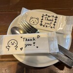 Italian Kitchen VANSAN - 手書きしてくれてるのですかね。カワイイ