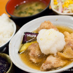 donabedakigohannakayoshi - 若鶏と茄子の柚子おろし定食【2014年6月】