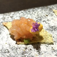 十皿 - 海老せんべい　甘エビ　山葵