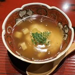 おおたに - 伊勢海老と竹の子の生湯景蒸し