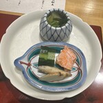 おおたに - きゅうりのぬか漬け　人参の酒粕漬け　新ごぼうの醤油漬け　春キャベツの塩昆布漬け