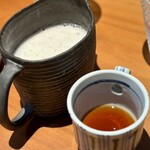 玉笑 - 蕎麦湯　濃厚な蕎麦湯
