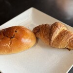 サルドゥバン - ■クリームパン ￥220 (潰しちゃってごめんね) ■ボブクロワッサン ￥200