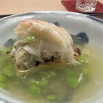 徳ㇵ本也 - 香ばしいきりたんぽが全体の引き締め役。間人蟹も美味。うすい豆の優しい味わいが良いです。