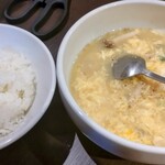 焼肉 わがんせ - 追加のライスと卵スープ♪