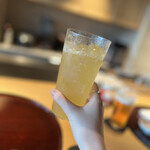 銀座 青天 - 八海山にごり梅酒 ソーダ割り