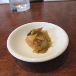 點 みやざわ - 麺セットのザーサイ