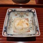 日本料理 別府 廣門 - 炭火焼き虎河豚白子 摺り流し蕪