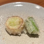 日本料理 別府 廣門 - 白葱の天麩羅