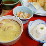マルイ旅館 - グラタンは温かい状態で提供されます、湯葉も大好き