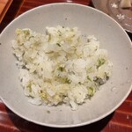 日本料理 別府 廣門 - 蕗の薹入りご飯