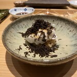 鮨処 池上 - 虎河豚の焼き白子（下関）winterトリュフ