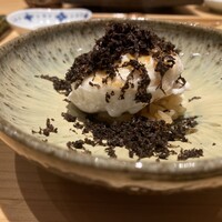 鮨処 池上 - 虎河豚の焼き白子（下関）winterトリュフ
