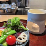 銀座 青天 - 鎌倉野菜のバーニャカウダ