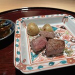 銀座 青天 - 黒毛和牛イチボステーキ