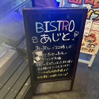 ビストロあじと - 外の看板です。