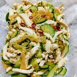 柿安ダイニング 鶴屋店 - 森林鶏と胡瓜とくらげの冷製