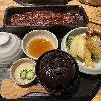 うなぎ四代目菊川 ムスブ田町店 - 天ぷら一本重御膳