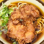 弥生軒 - 唐揚（１ヶ）そば