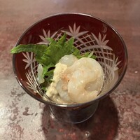 りょうりや 御旅屋 - みの海老のかるい塩辛（ちょと生臭い？）