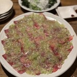 まる良炭火焼肉 - ネギ塩タン