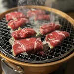まる良炭火焼肉 - ネギ塩タン
