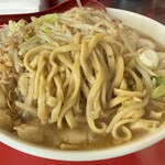 ラーメン二郎 - ■小ラーメン豚二枚＋ウズラ¥990